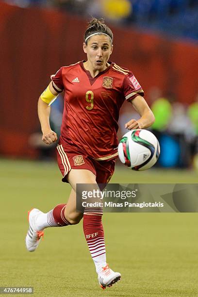 Veronica Boquete of Spain runs after the ball during the 2015 FIFA Women's World Cup Group E match against Costa Rica at Olympic Stadium on June 9,...