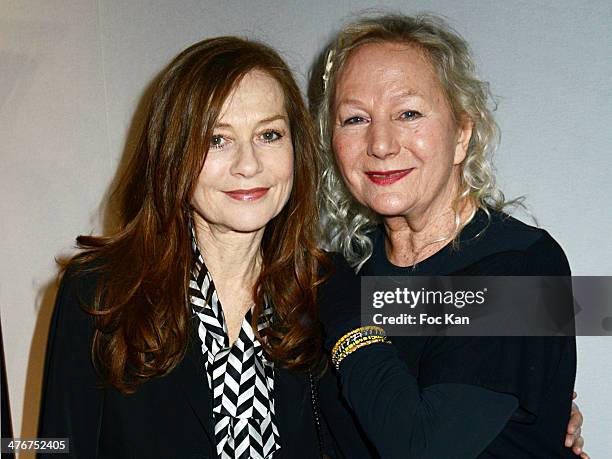 Isabelle Huppert, and Agnes B. Attend the Agnes B. Show as part of the Paris Fashion Week Womenswear Fall/Winter 2014-2015 at Palais de Tokyo on...