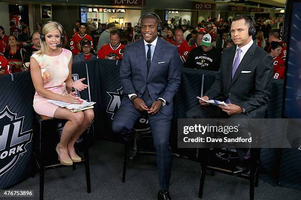 On-air talent Kathryn Tappen, Kevin Weekes and Martin Biron discuss Game Three of the 2015 NHL Stanley Cup Final between the Tampa Bay Lightning and...