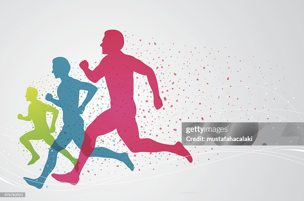 Colourful runners