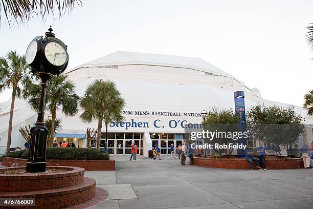 General view of the Stephen C. O'Connell Center before the game between the Florida Gators and the Auburn Tigers on February 19 2014 in Gainesville,...