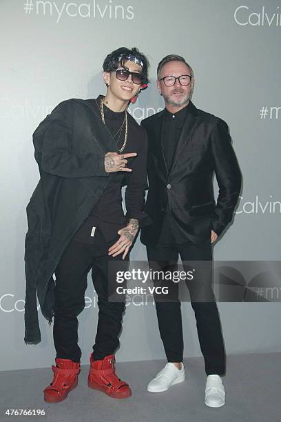 Singer Jay Park and Kevin Carrigan attend Calvin Klein Jeans Music Event at Kai Tak Cruise Terminal on June 11, 2015 in Hong Kong, Hong Kong.