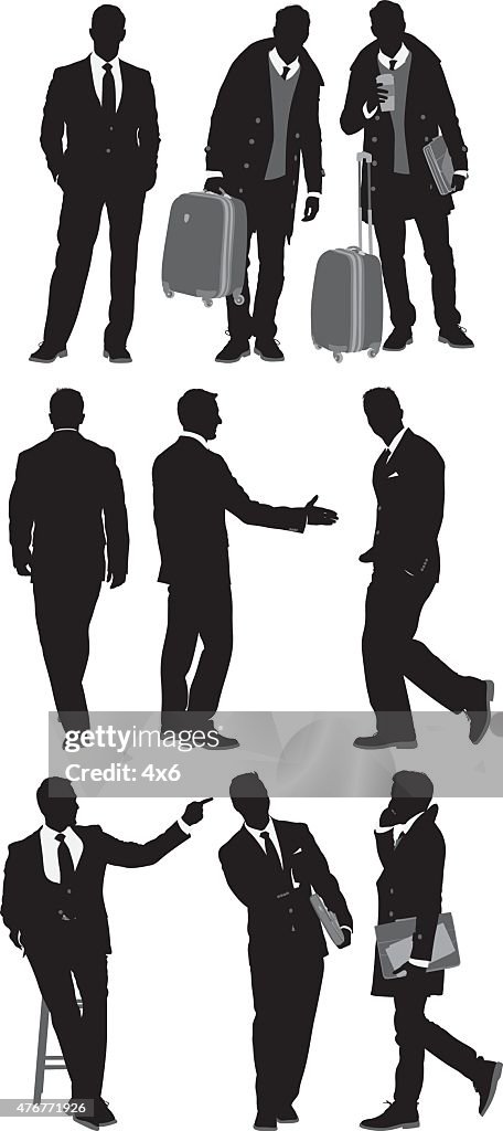 Various actions of businessmen