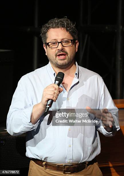 Director Laurence Connor during a press preview performance of 'School of Rock - The Musical' at The Gramercy Theatre on June 11, 2015 in New York...