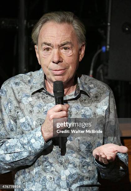 Andrew Lloyd Webber during a press preview performance of 'School of Rock - The Musical' at The Gramercy Theatre on June 11, 2015 in New York City.