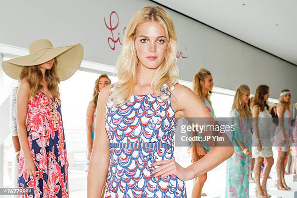 Model Erin Heatherton attends the Lilly Pulitzer Resort 2016 Presentation at The Sky Room at The New Museum on June 11, 2015 in New York City.