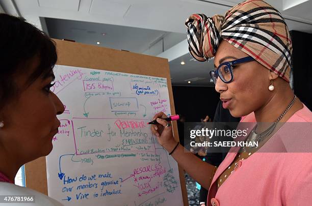 Australia technology attacks summit diplomacy by GLENDA KWEK This photo taken on June 11, 2015 shows team members, Anne Aly and Yassmin Abdel-Magied...