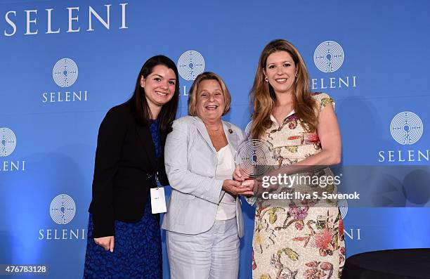 Mae Espinosa, U.S. Representative Ileana Ros-Lehtinen, and founder and Executive Chairwoman of the Seleni Institute, Nitzia Logothetis attend Seleni...
