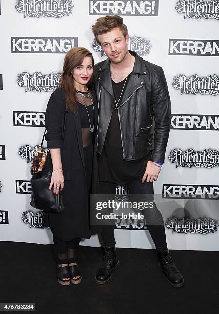 Jono Yates of Blitz Kids attends the Relentless Energy Drink Kerrang! Awards at the Troxy on June 11, 2015 in London, England.