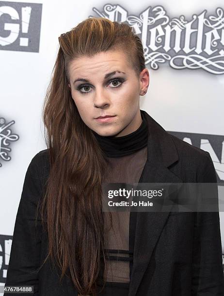 Lyndsey Gunnulf of PVIS attends the Relentless Energy Drink Kerrang! Awards at the Troxy on June 11, 2015 in London, England.