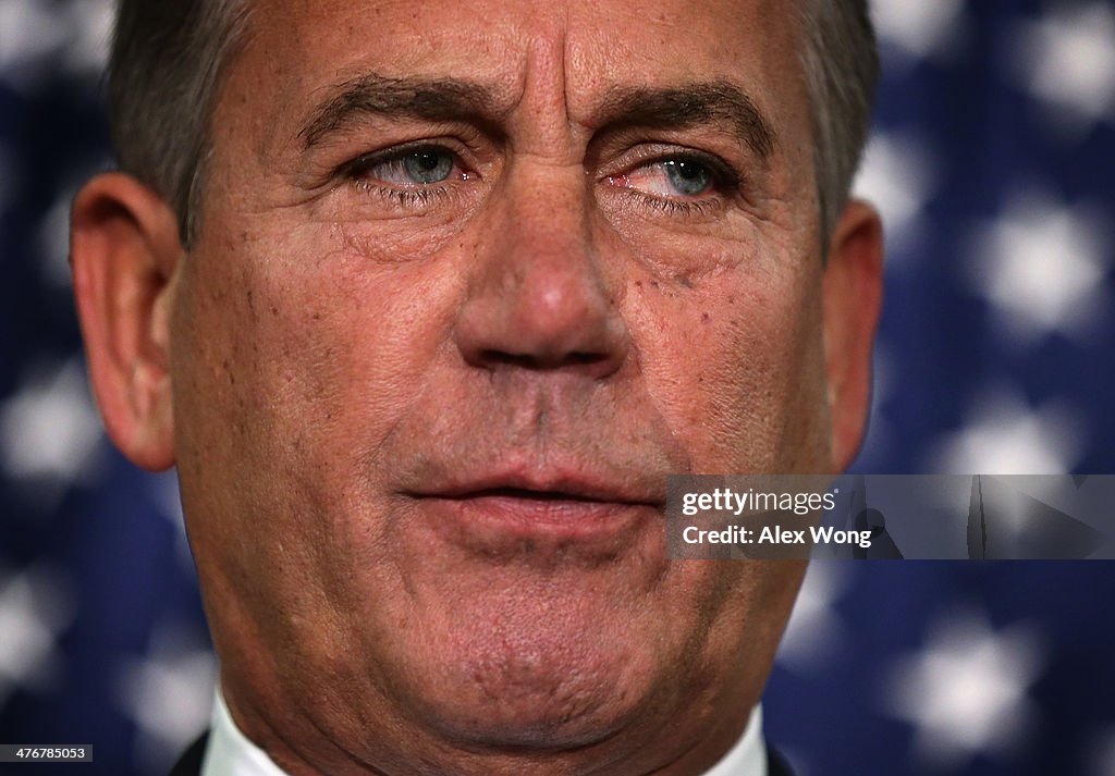 Speaker Boehner And House GOP Leadership Address The Media After Their Weekly Conference