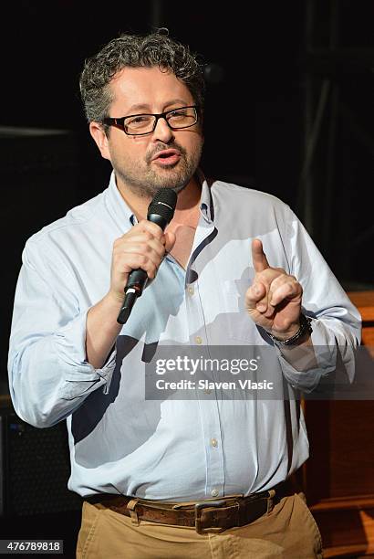 Director Laurence Connor attends a press preview performance of "School of Rock - The Musical" at Gramercy Theatre on June 11, 2015 in New York City.