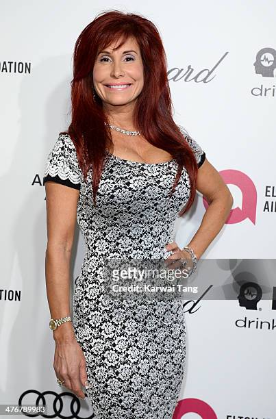 Suzanne DeLaurentiis arrives for the 22nd Annual Elton John AIDS Foundation's Oscar Viewing Party held at West Hollywood Park on March 2, 2014 in...