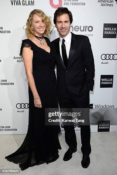 Janet Holden and Eric McCormack arrive for the 22nd Annual Elton John AIDS Foundation's Oscar Viewing Party held at West Hollywood Park on March 2,...