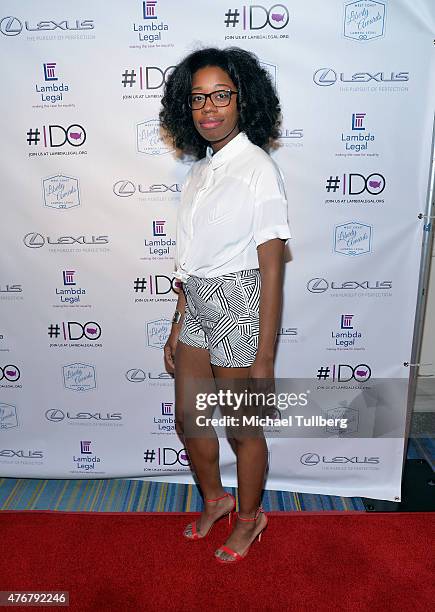 Actress Diona Reasonover attends the Lambda Legal 2015 West Coast Liberty Awards at the Beverly Wilshire Four Seasons Hotel on June 11, 2015 in...