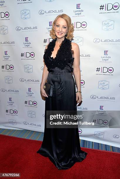 Actress Wendi McLendon-Covey attends the Lambda Legal 2015 West Coast Liberty Awards at the Beverly Wilshire Four Seasons Hotel on June 11, 2015 in...