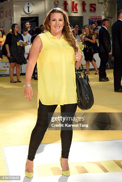 Sam Bailey attends the World Premiere of "Minions" at Odeon Leicester Square on June 11, 2015 in London, England.
