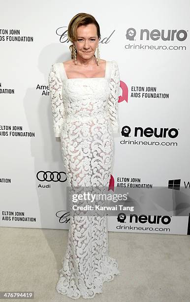 Caroline Scheufele arrives for the 22nd Annual Elton John AIDS Foundation's Oscar Viewing Party held at West Hollywood Park on March 2, 2014 in West...