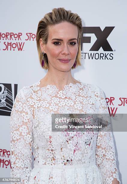 Actress Sarah Paulson attends FX's "American Horror Story: Freakshow" FYC special screening and Q&A at Paramount Studios on June 11, 2015 in Los...