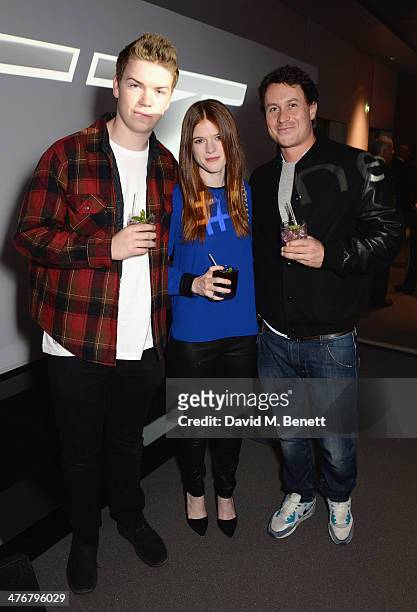 Will Poulter, Rose Leslie and Ed Poulter attend the exclusive UK debut unveiling of the all new Audi TT at Audi City on March 5, 2014 in London,...