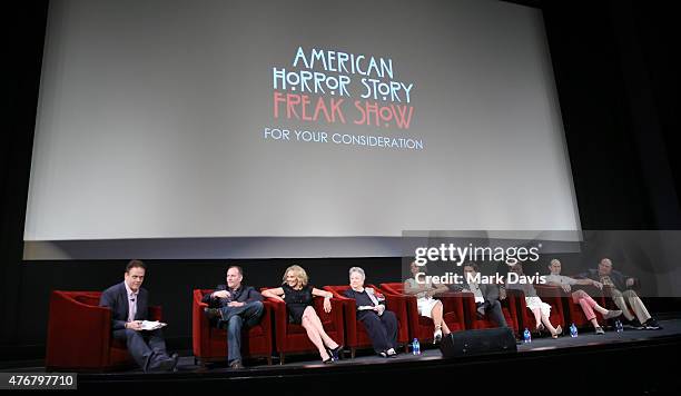 The cast of American Horror Story Freakshow attend the 'For Your Consideration' special screening and Q&A for FX's 'American Horror Story Freakshow'...