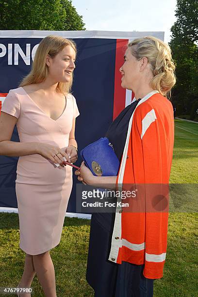 Flora Alexandra Ogilvy from the Royal Family and Anne Marie Verdin brand director at Mulberry attend the British 'Summer Time 2015' cocktail at the...