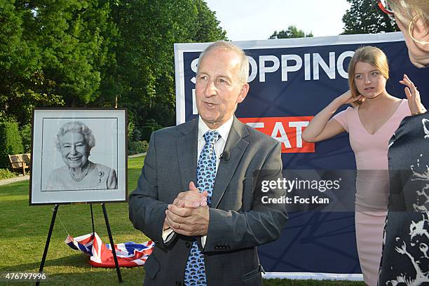 Great Britain ambassador Sir Peter Ricketts and Flora Alexandra Ogilvy from the Royal Family attend the British 'Summer Time 2015' cocktail at the...