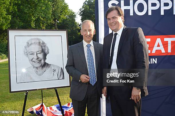 Great Britain ambassador Sir Peter Ricketts and Comite Faubourg Saint Honore President Benjamin Cymerman attend the British 'Summer Time 2015'...