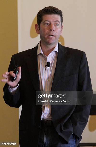 Chief Marketing Officer for The Recording Academy Evan Greene speaks at the 2015 GRAMMY Partner Summit at The Fess Parker A Doubletree by Hilton...