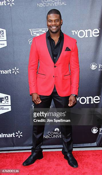 Actor Amin Joseph attends the "Dope" opening night premiere during the 2015 American Black Film Festival at SVA Theater on June 11, 2015 in New York...