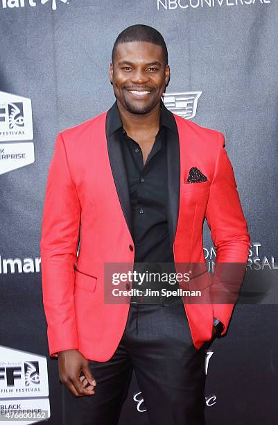 Actor Amin Joseph attends the "Dope" opening night premiere during the 2015 American Black Film Festival at SVA Theater on June 11, 2015 in New York...