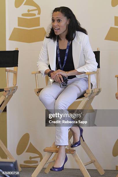 Director of Marketing & Strategic Alliances for The Recording Academy Adrienne Reed speaks at the 2015 GRAMMY Partner Summit at The Fess Parker A...