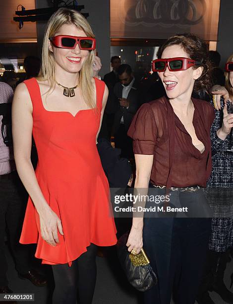 Meredith Ostrom and Anna Friel attend the exclusive UK debut unveiling of the all new Audi TT at Audi City on March 5, 2014 in London, England.