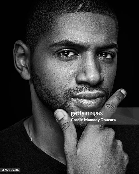 Basketball player Nicolas Batum is photographed for Self Assignment on May 11, 2015 in Paris, France.