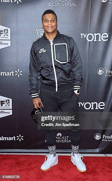 Actor Cory Hardrict attends the "Dope" opening night premiere during the 2015 American Black Film Festival at SVA Theater on June 11, 2015 in New...