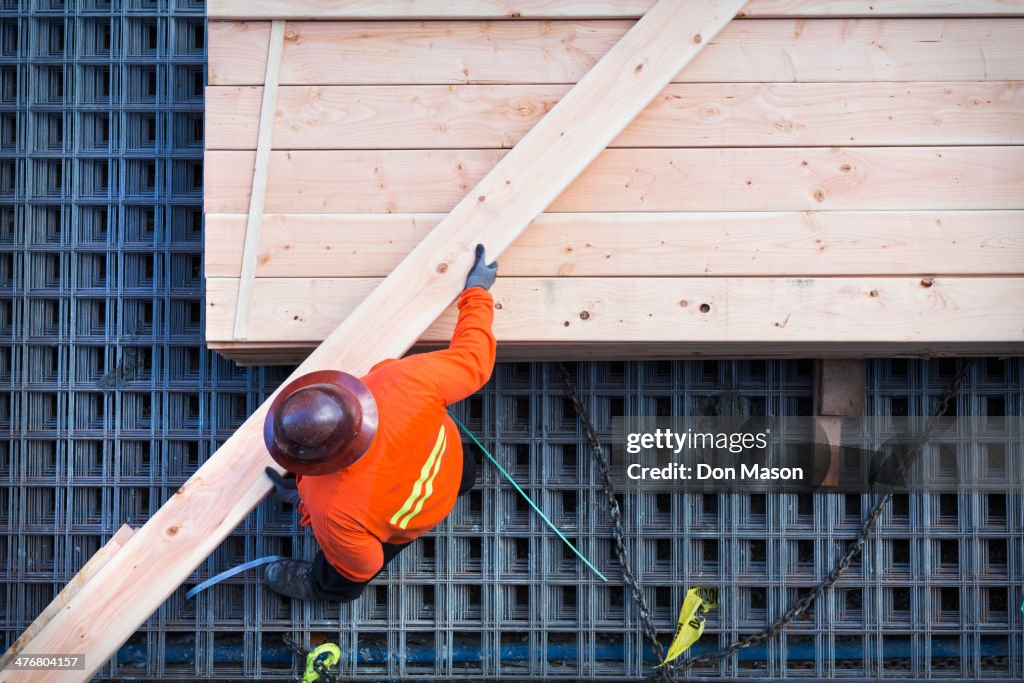 Caucasian worker at construction site