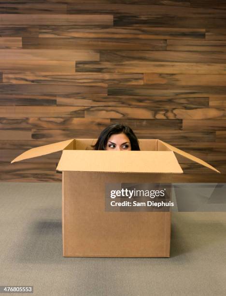 Hiding In Box 582 Hiding Inside A Box Stock Photos, High-Res Pictures, and Images ...