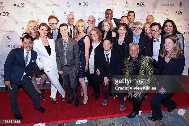 Lambda Legal staff, presenters and honorees attend the Lambda Legal 2014 West Coast Liberty Awards Hosted By Wendi McLendon-Covey at the Beverly...