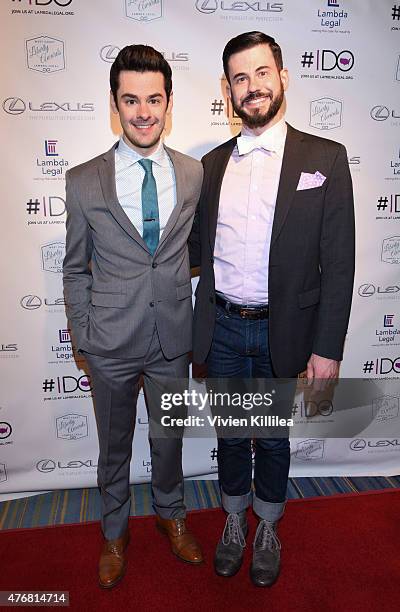 Actor Brendan Robinson and Kent Robinson attend the Lambda Legal 2014 West Coast Liberty Awards Hosted By Wendi McLendon-Covey at the Beverly...