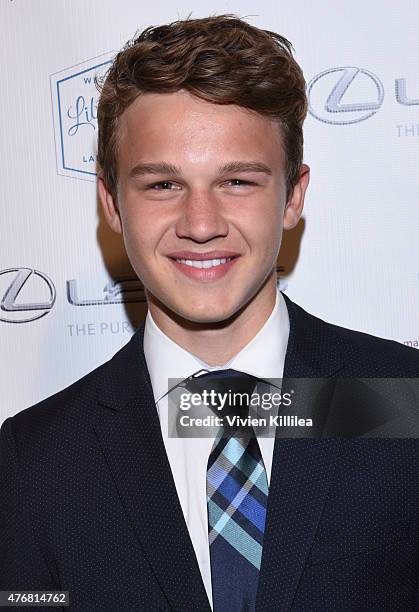 Actor Gavin MacIntosh attends the Lambda Legal 2014 West Coast Liberty Awards Hosted By Wendi McLendon-Covey at the Beverly Wilshire Four Seasons...