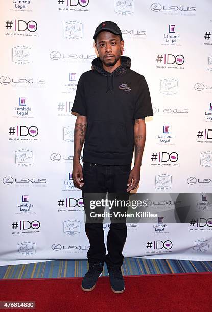 Actor LaKeith Stanfield attends the Lambda Legal 2014 West Coast Liberty Awards Hosted By Wendi McLendon-Covey at the Beverly Wilshire Four Seasons...