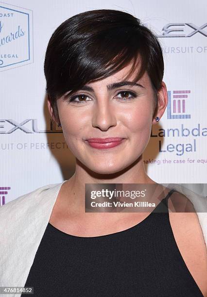 Actress Jacqueline Toboni attends the Lambda Legal 2014 West Coast Liberty Awards Hosted By Wendi McLendon-Covey at the Beverly Wilshire Four Seasons...