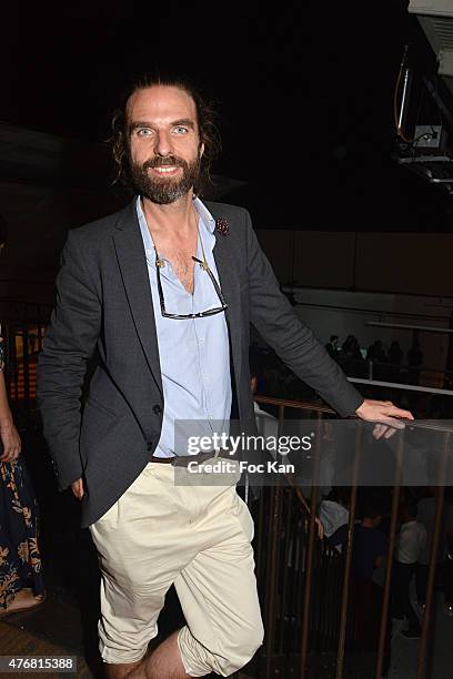 Hair stylist John Nollet attends the 'A L'Impossible Je Suis Tenu' :Mathieu Cesar Photo Installation At Espace 17 Rue Commines on June 11, 2015 in...