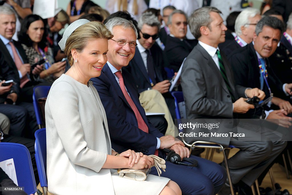 Queen Mathilde of Belgium attends the the opening ceremony of the ...