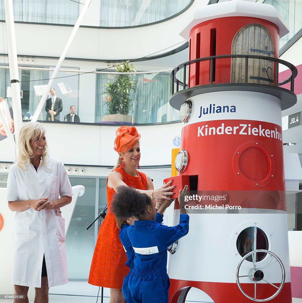 Queen Maxima Of The Netherlands Opens The Juliana Children's Hospital