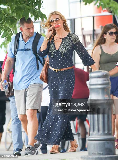 Heidi Klum seen out with her family daughters Lou Sulola Samuel , Helene Boshoven Samuel and son Johan Riley Fydor Taiwo Samuel on June 11, 2015 in...