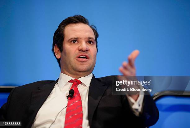 Robbie Diamond, president and chief executive officer of Securing America's Future Energy Alliance Inc. , speaks during the 2014 IHS CERAWeek...