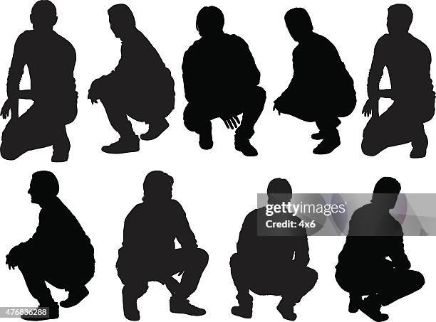 Crouching Types Crouching Person Silhouette