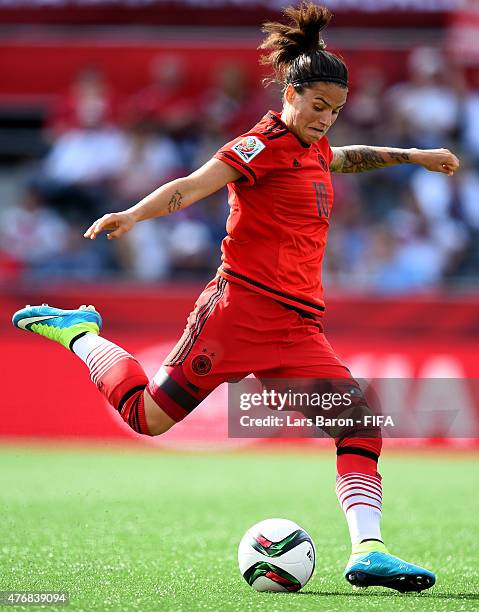 Dzsenifer Marozsan of Germany runs with the ball during the FIFA Women's World Cup 2015 Group B match between Germany and Norway at Lansdowne Stadium...