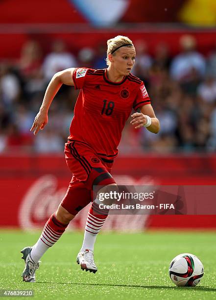 Alexandra Popp of Germany runs with the ball during the FIFA Women's World Cup 2015 Group B match between Germany and Norway at Lansdowne Stadium on...